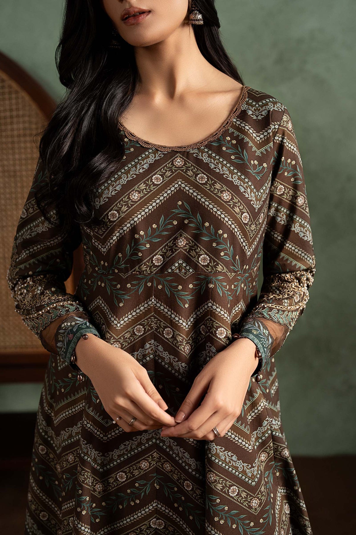 3 Piece Embroidered Cambric Suit