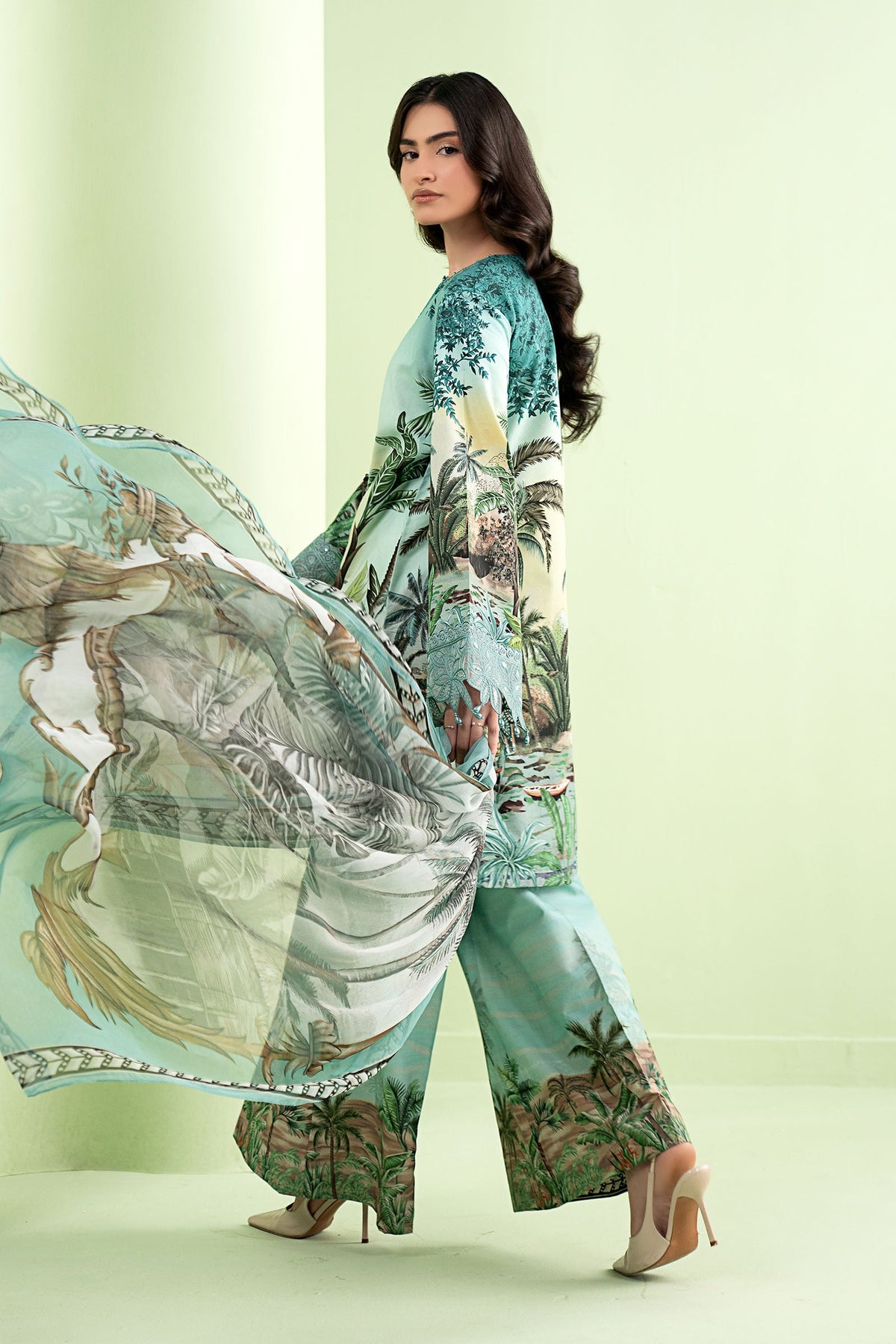 3 Piece Embroidered Lawn Suit - MS2907A-SML-00A