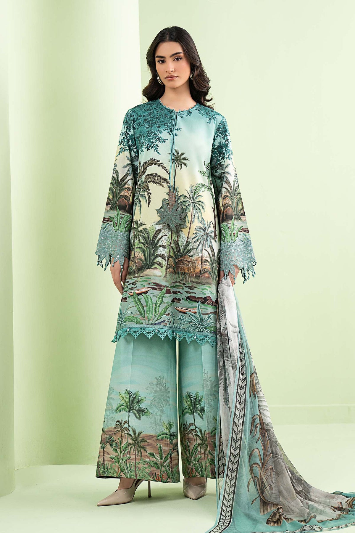 3 Piece Embroidered Lawn Suit - MS2907A-SML-00A