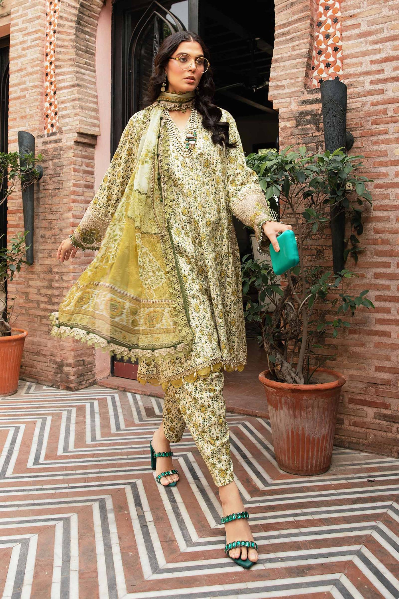 3 Piece Unstitched Printed Suit | Mpt-2207-A