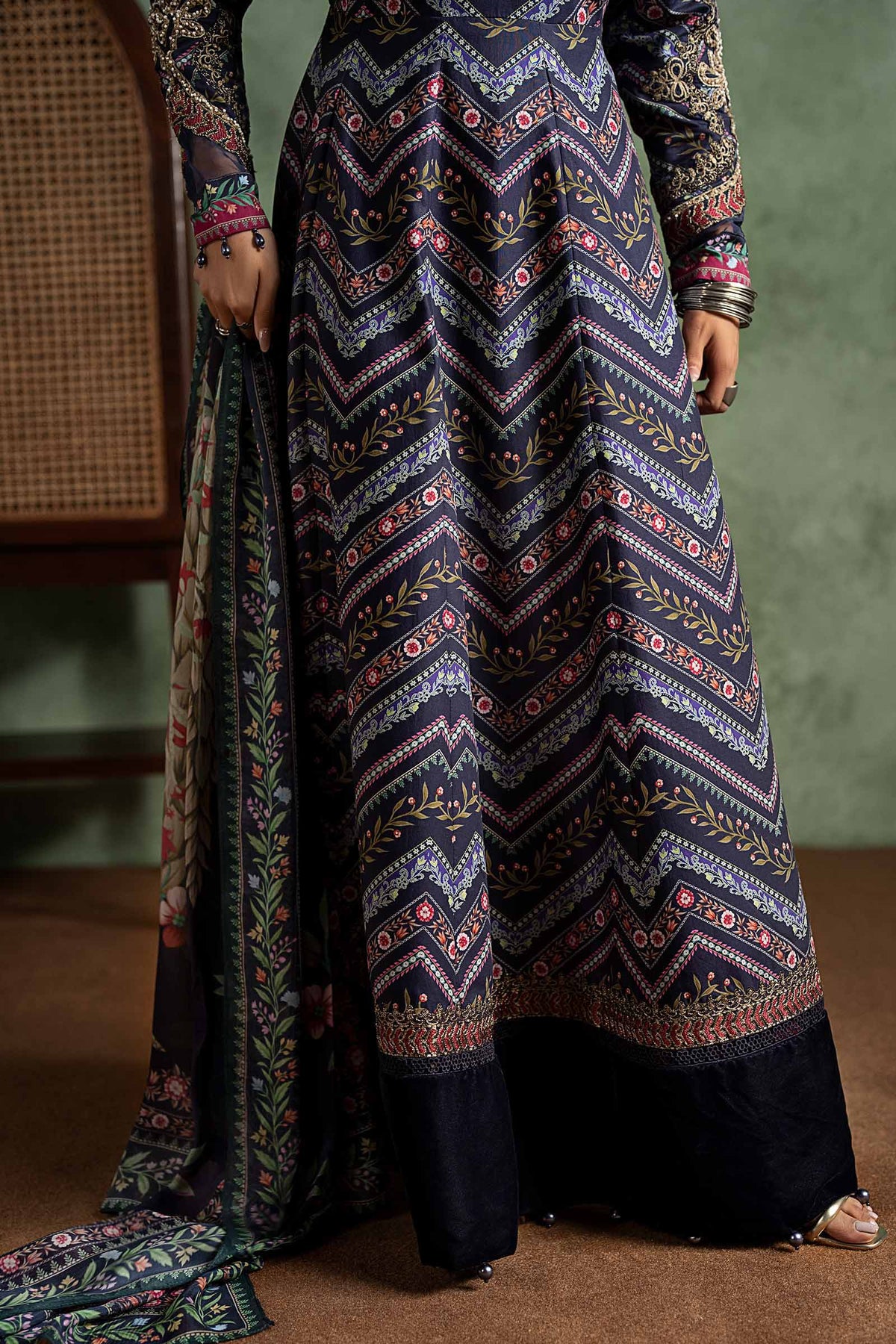 3 Piece Embroidered Cambric Suit