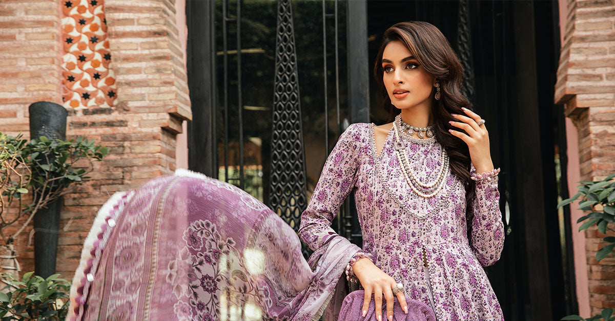 3 Piece Unstitched Printed Suit | Mpt-2207-B