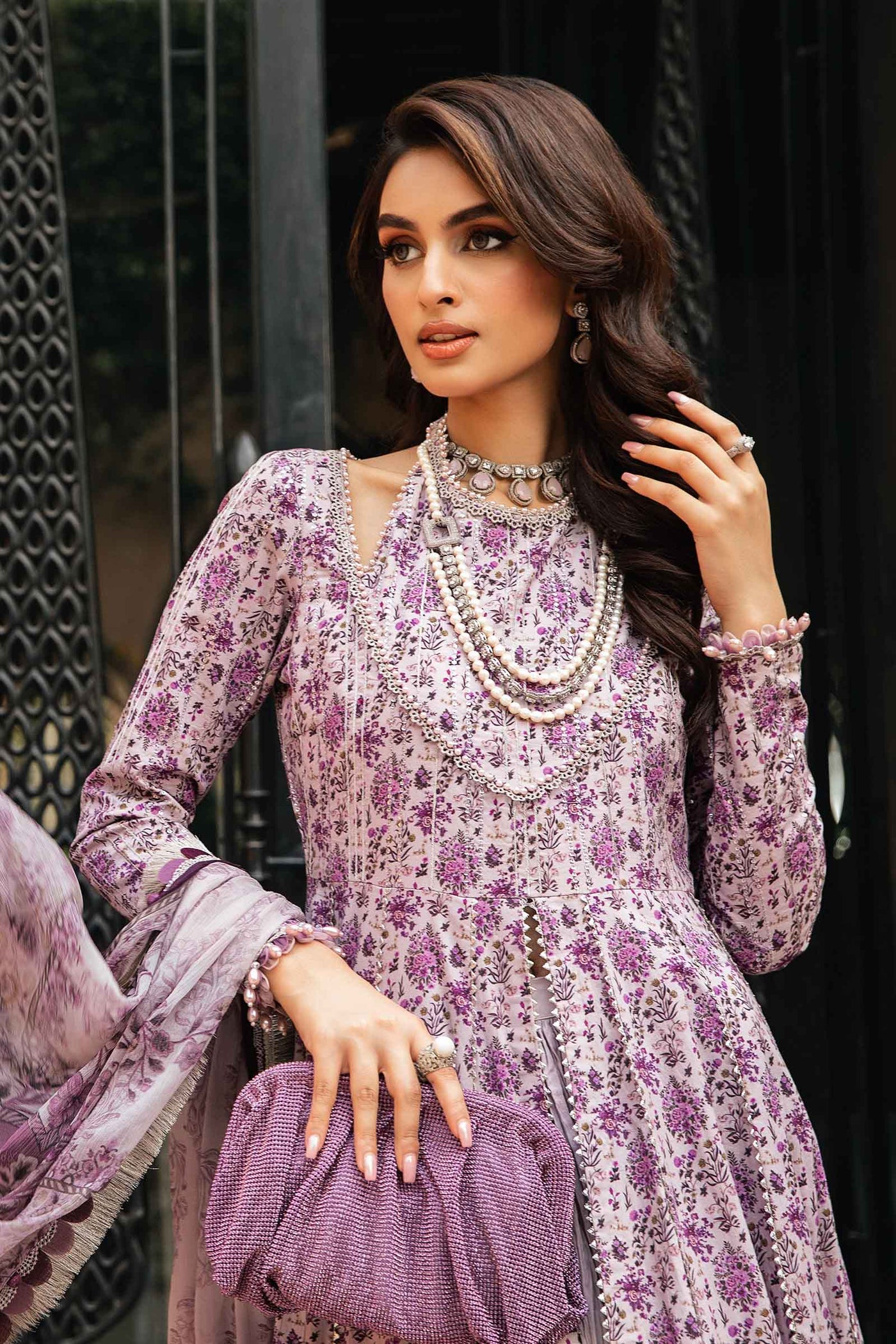 3 Piece Unstitched Printed Suit | Mpt-2207-B
