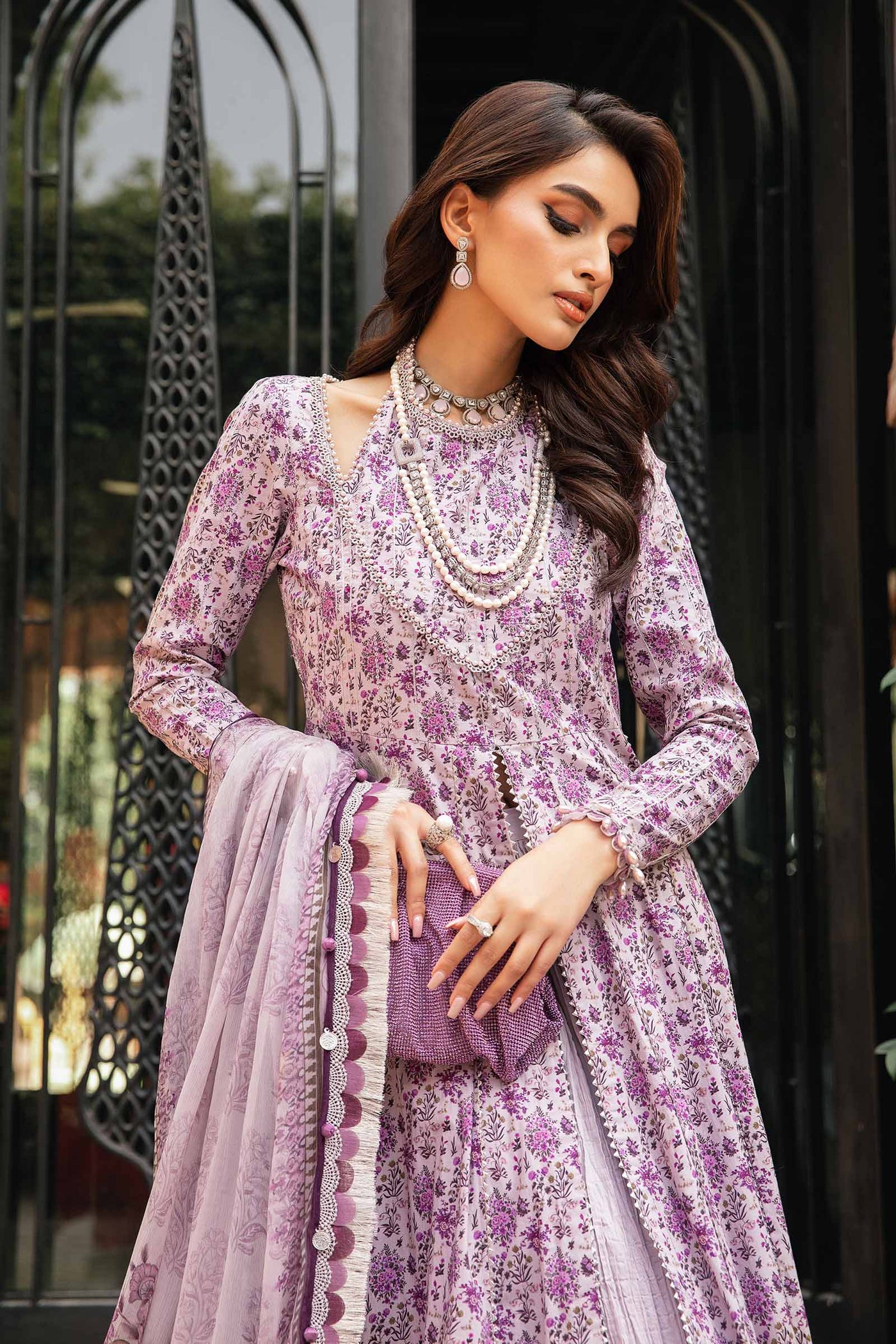 3 Piece Unstitched Printed Suit | Mpt-2207-B