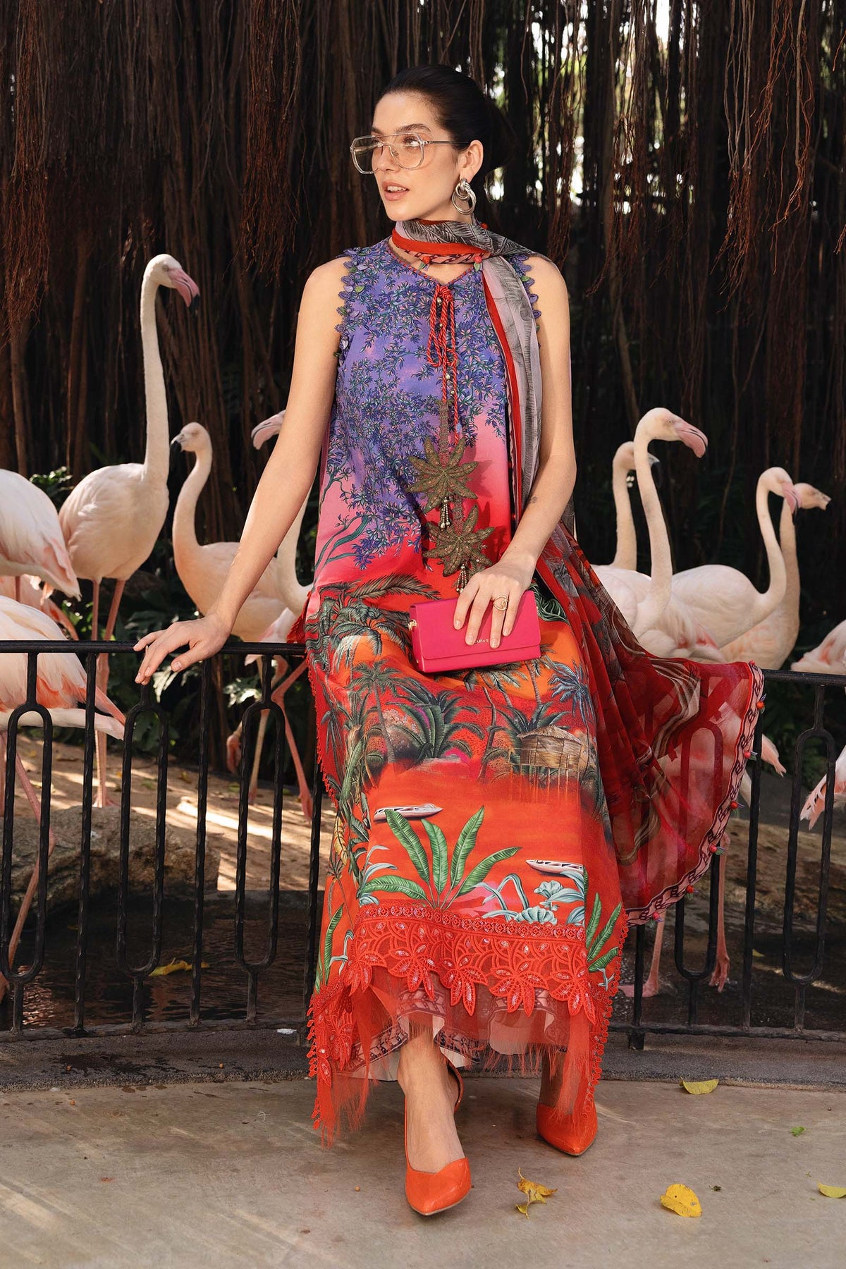 3 Piece Unstitched Embroidered Lawn Suit