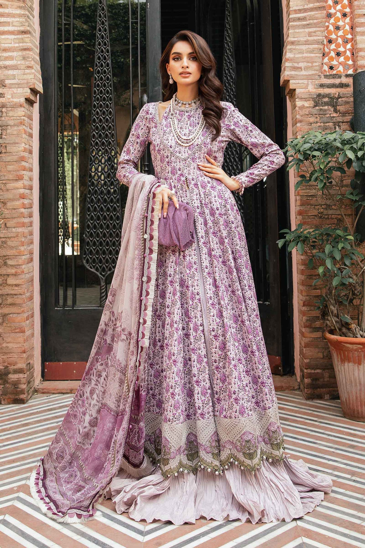 3 Piece Unstitched Printed Suit | Mpt-2207-B