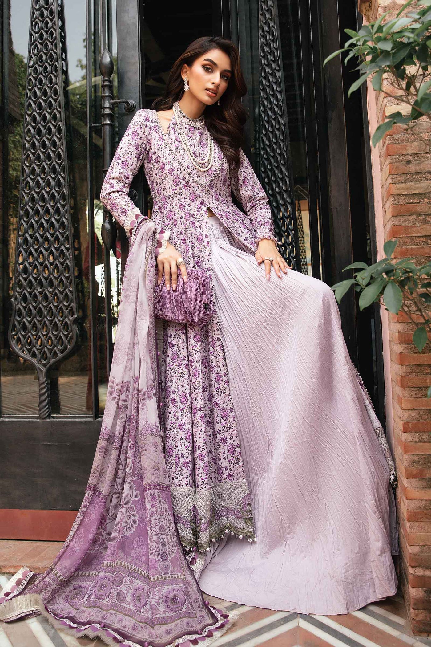 3 Piece Unstitched Printed Suit | Mpt-2207-B