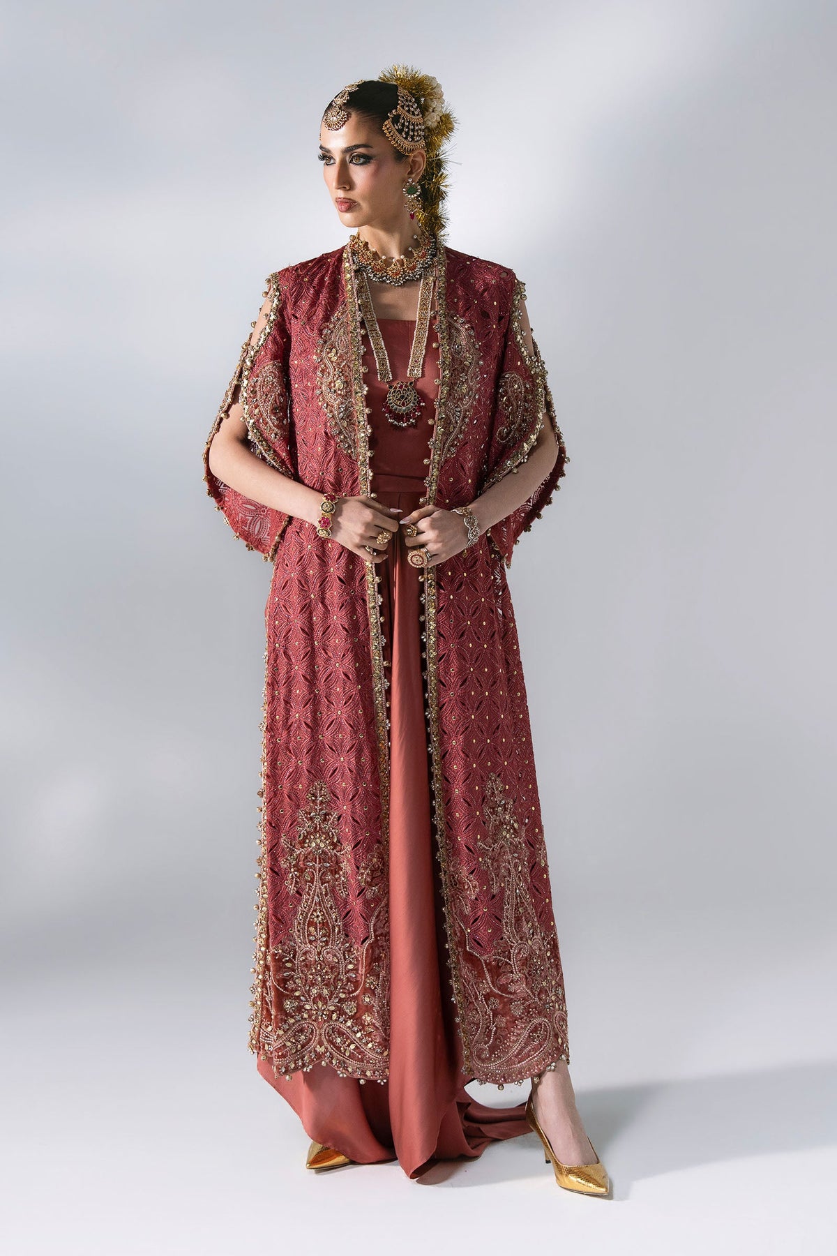 3 Piece Unstitched Embroidered Organza Suit