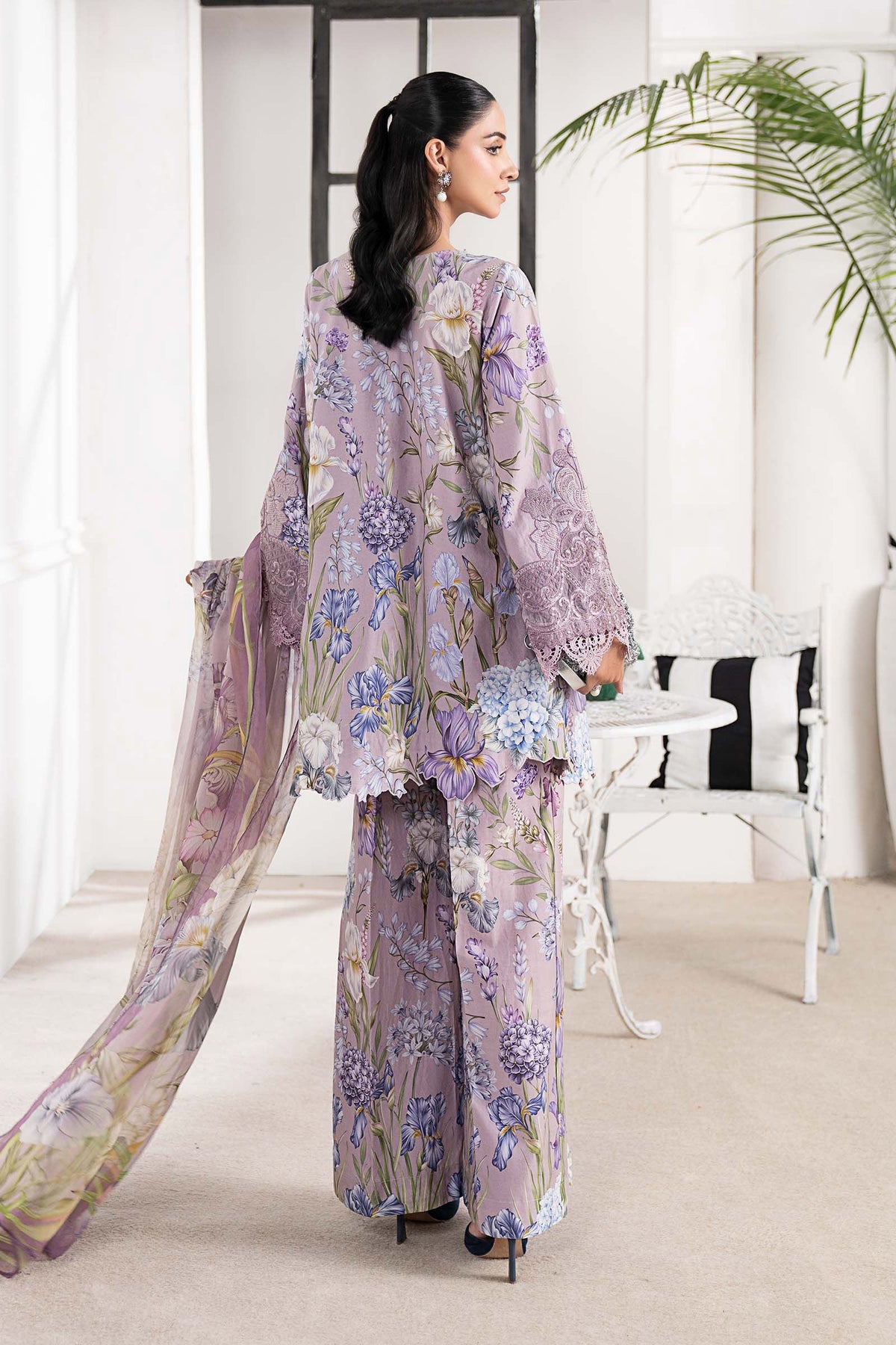 3 Piece Embroidered Cambric Suit