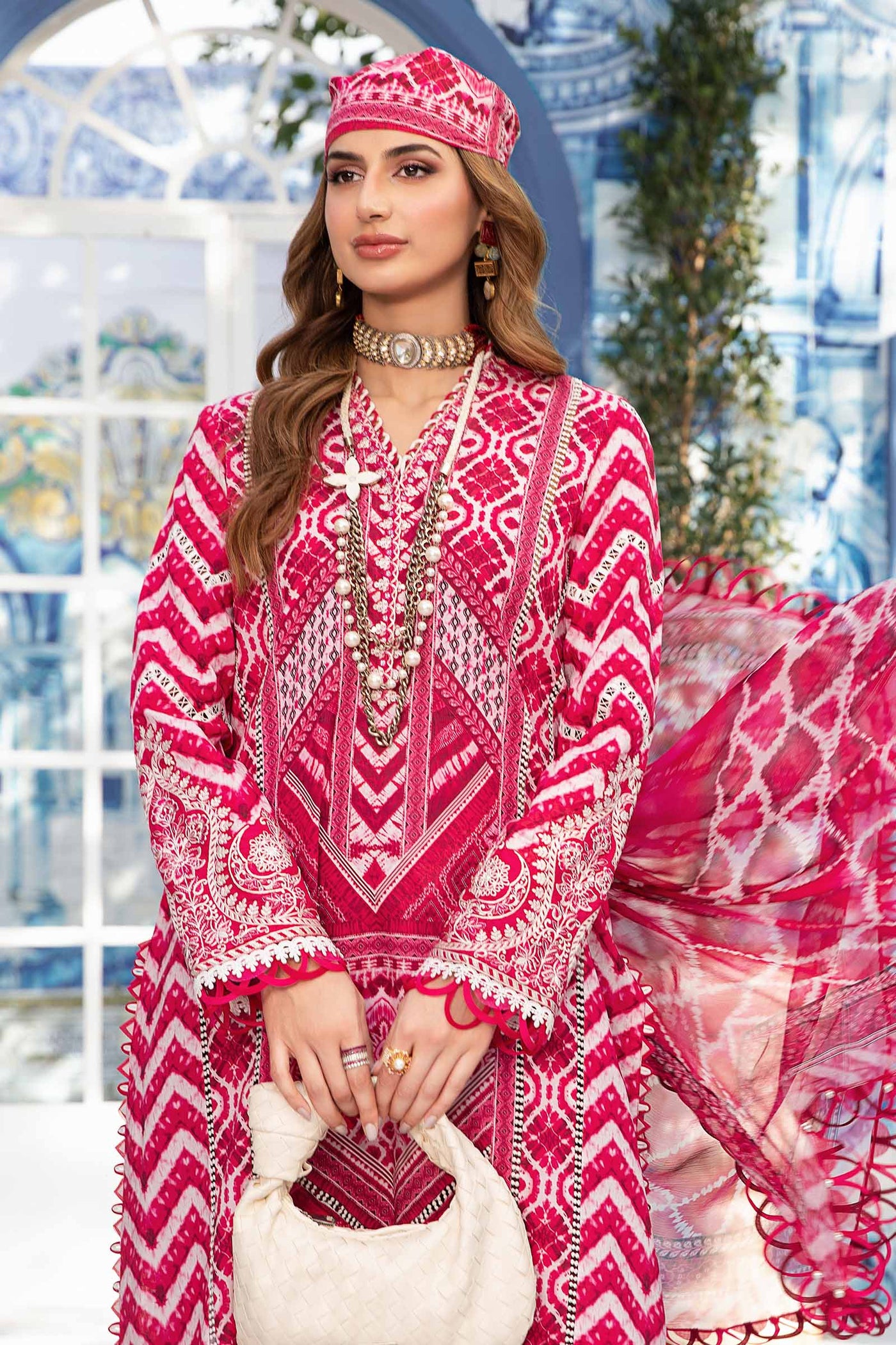 3 Piece Unstitched Printed Suit | Mpt-2208-A