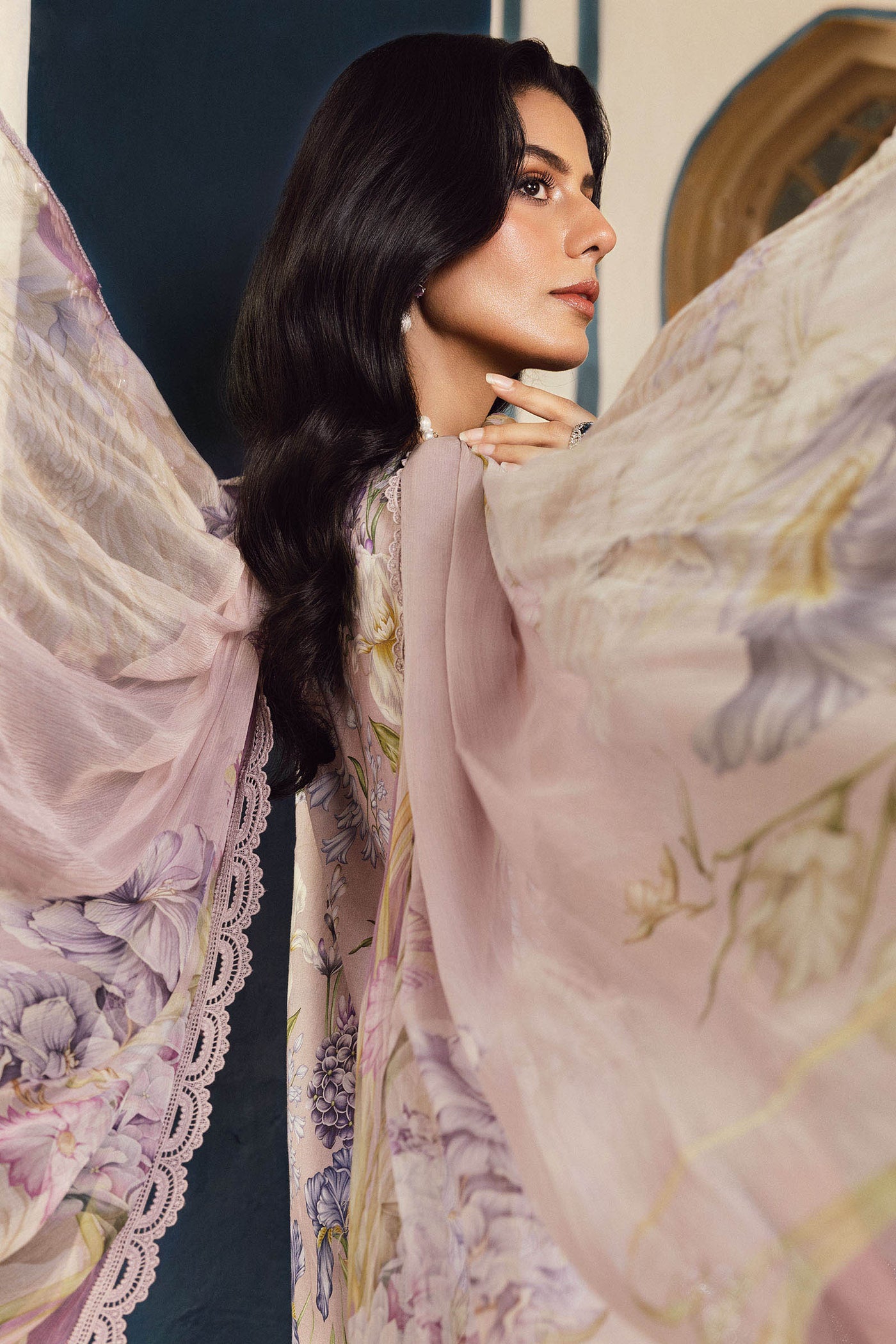 3 Piece Unstitched Embroidered Cambric Suit | Mpt-2708-A
