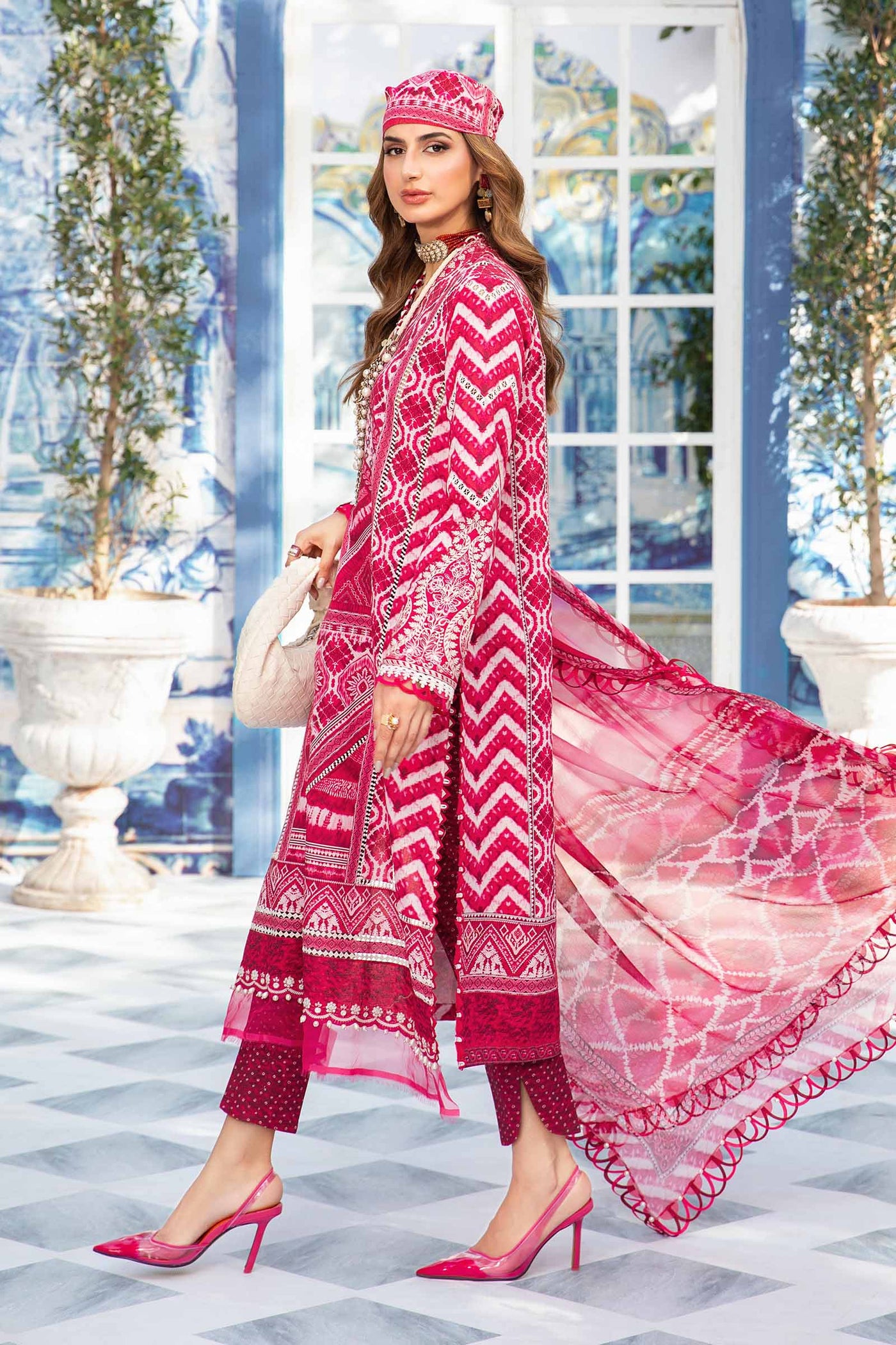 3 Piece Unstitched Printed Suit | Mpt-2208-A