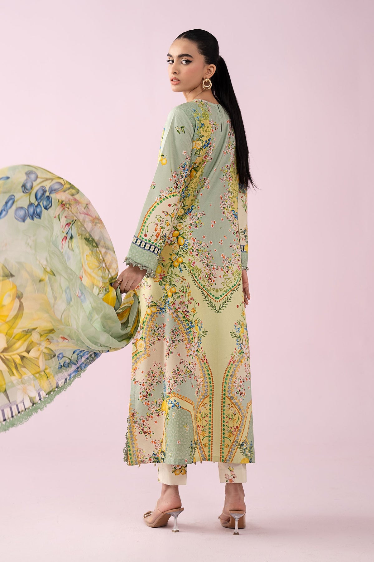 3 Piece Embroidered Lawn Suit - MS2908B-SML-00B
