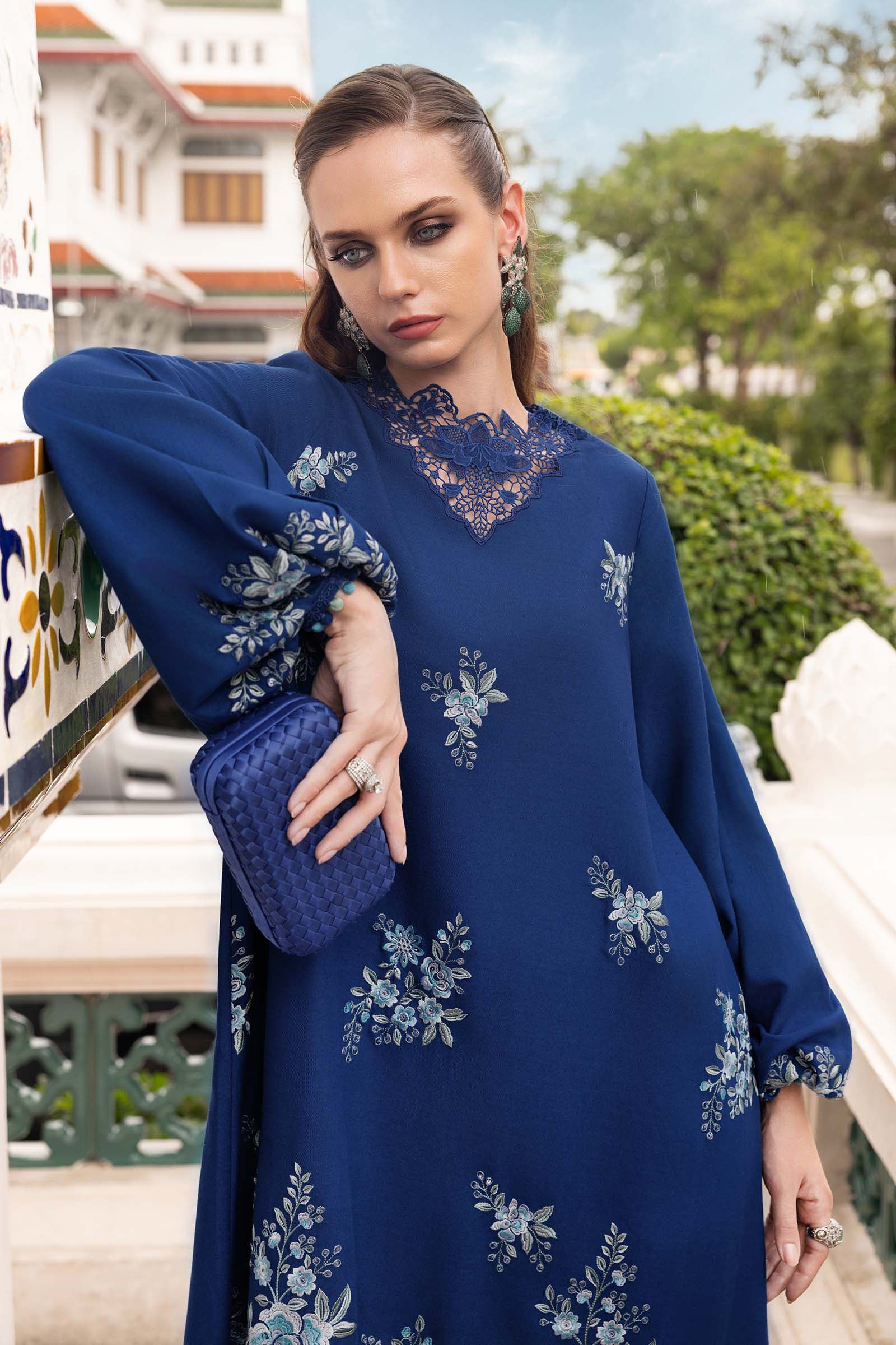 3 Piece Unstitched Embroidered Twill Linen Suit