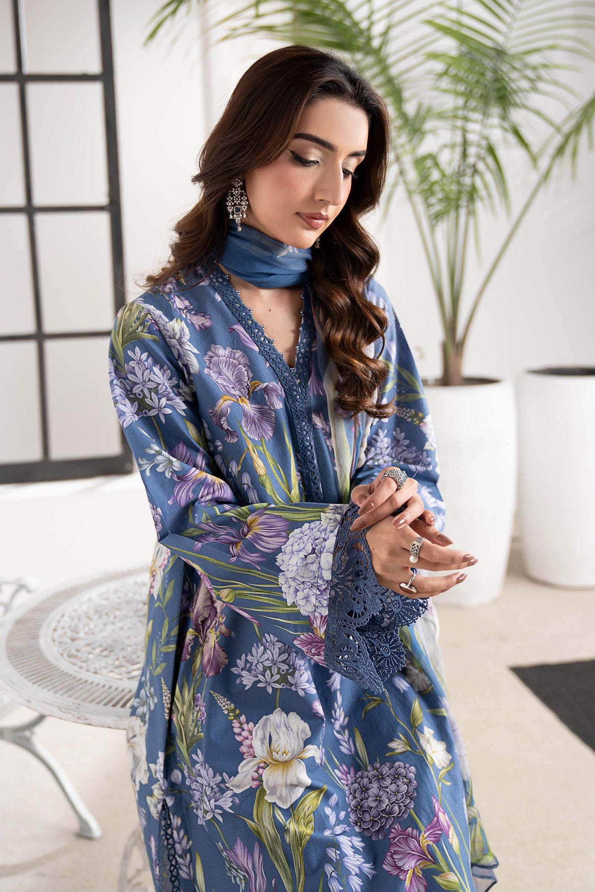 3 Piece Embroidered Cambric Suit