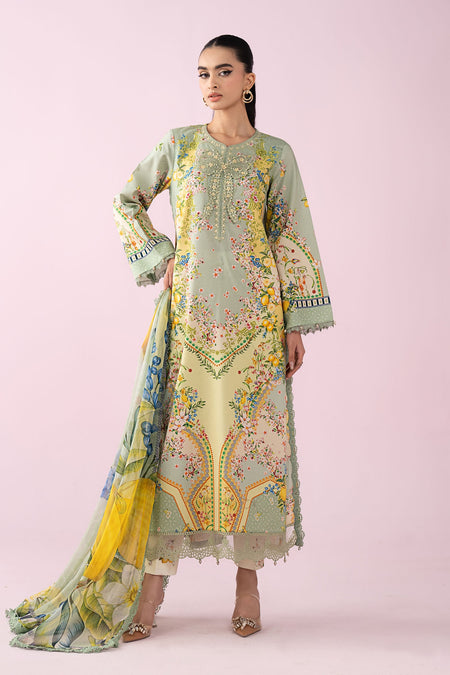 3 Piece Embroidered Lawn Suit - MS2908B-SML-00B