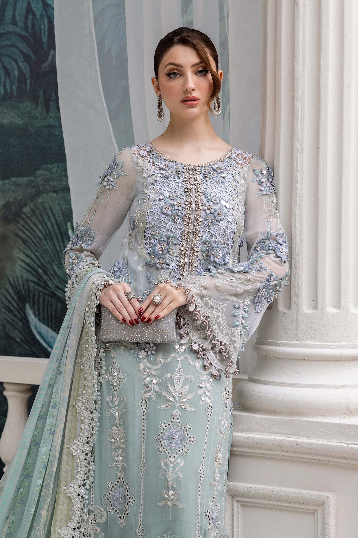 Maria B – MPC-25-108 Aqua to Sea Green Chiffon Style