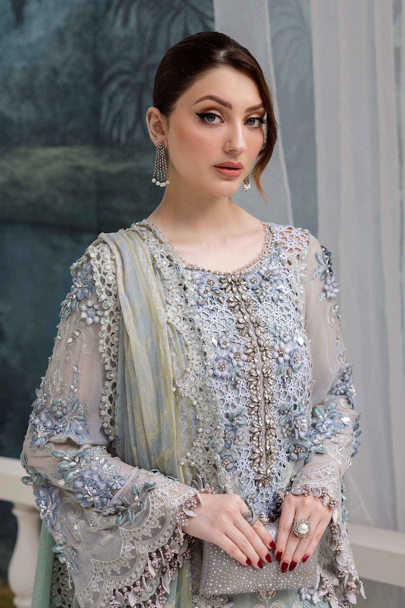 Maria B – MPC-25-108 Aqua to Sea Green Chiffon Style