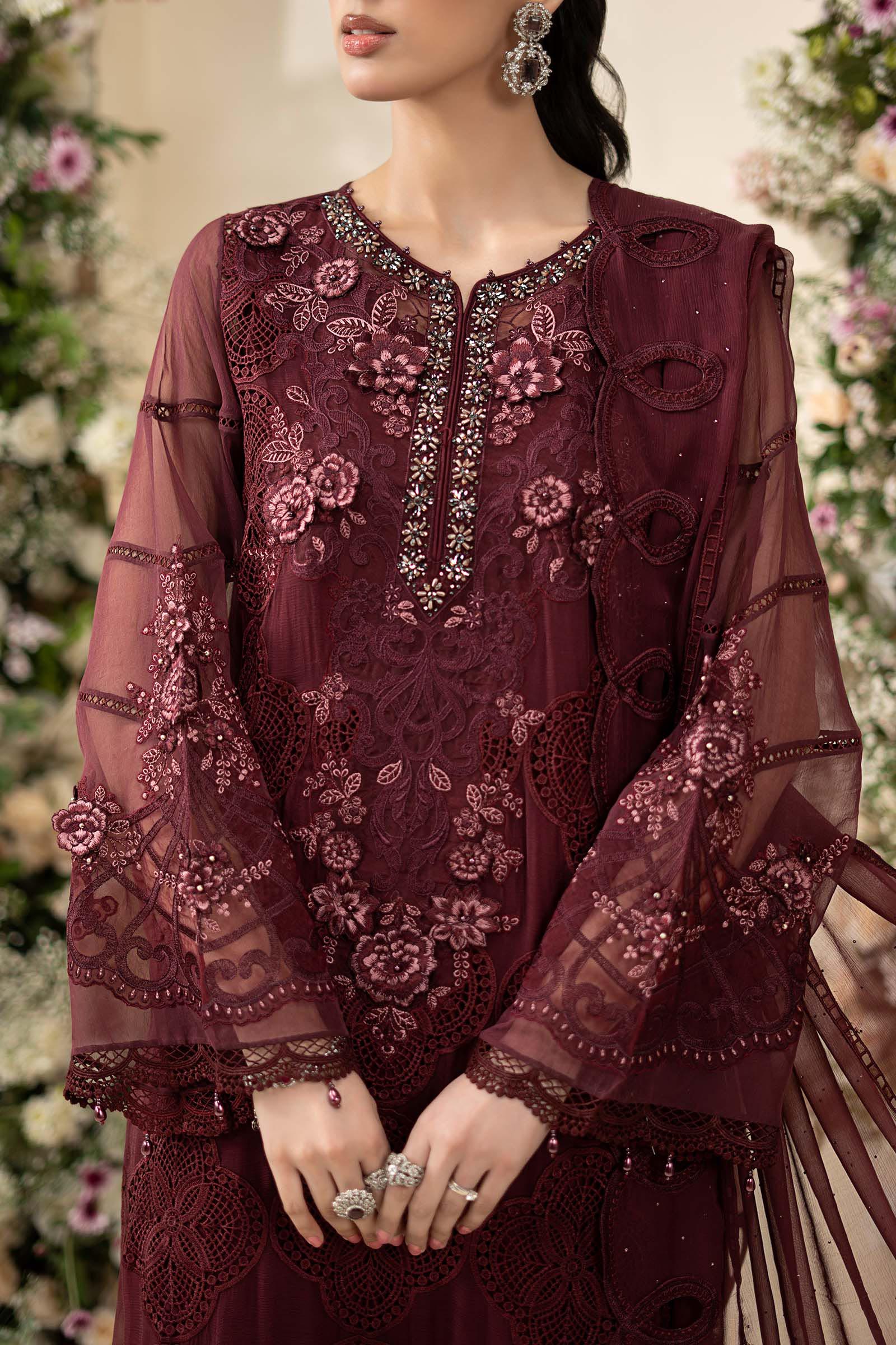 3 Piece Embroidered Chiffon Suit