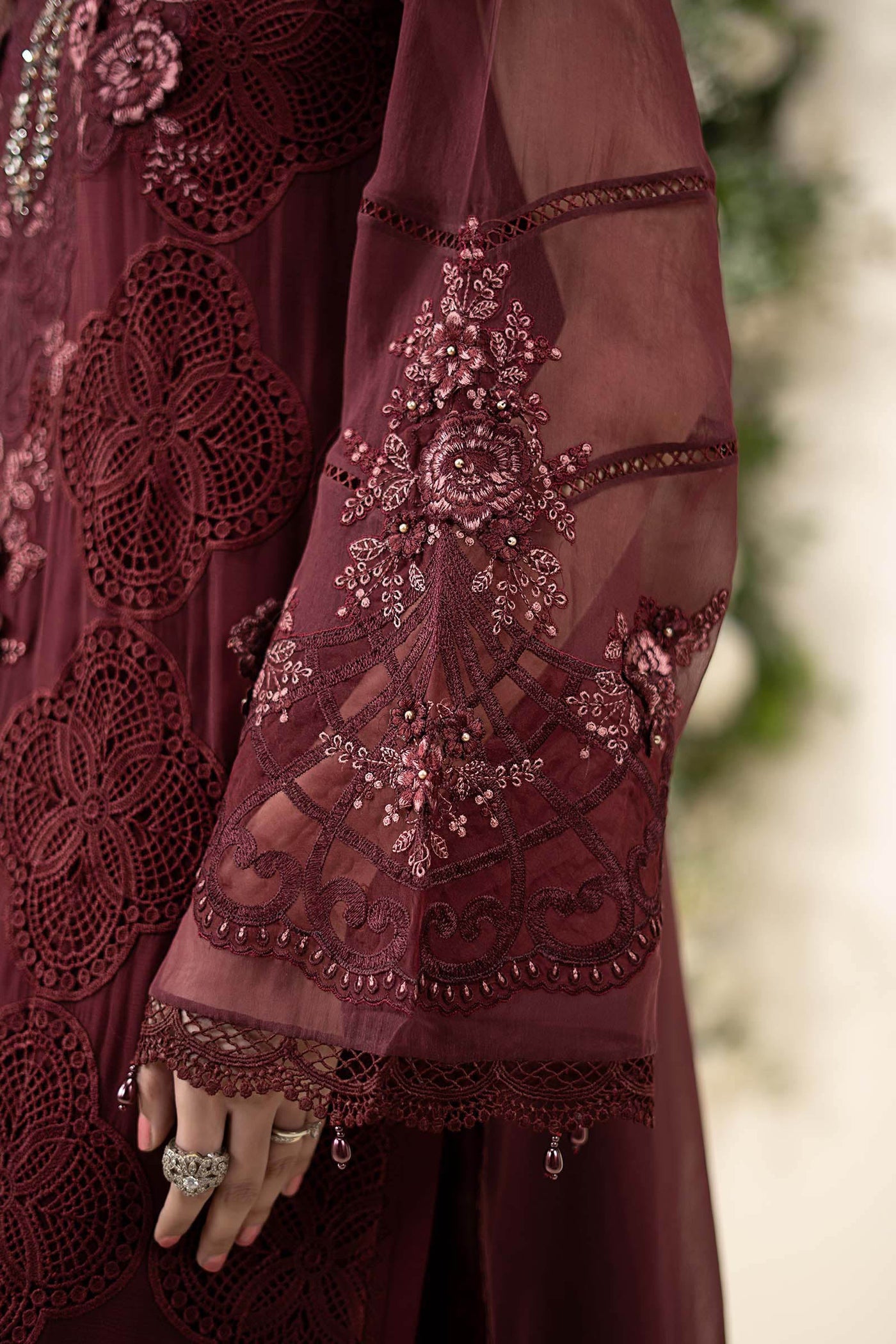 3 Piece Embroidered Chiffon Suit