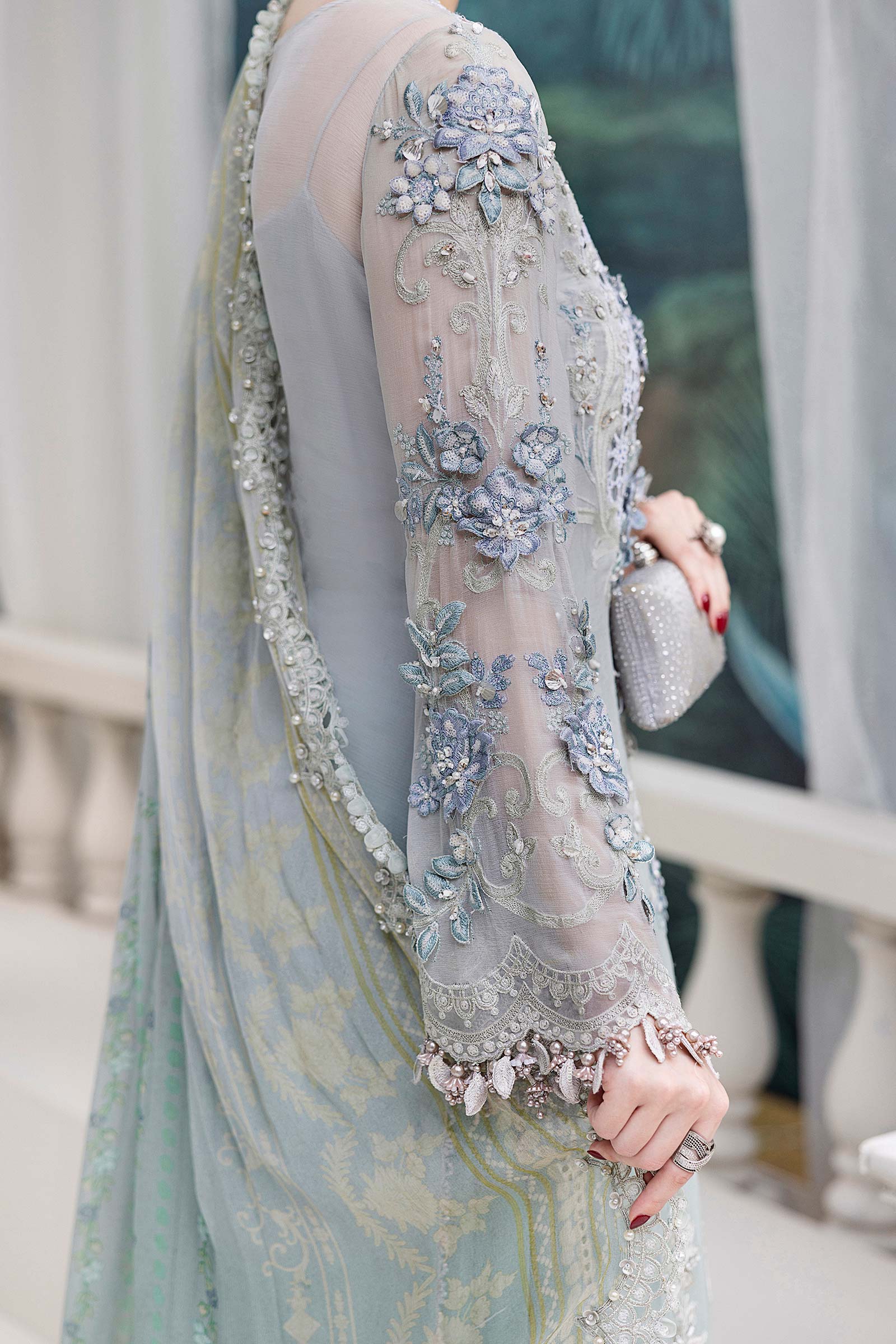 Maria B – MPC-25-108 Aqua to Sea Green Chiffon Style