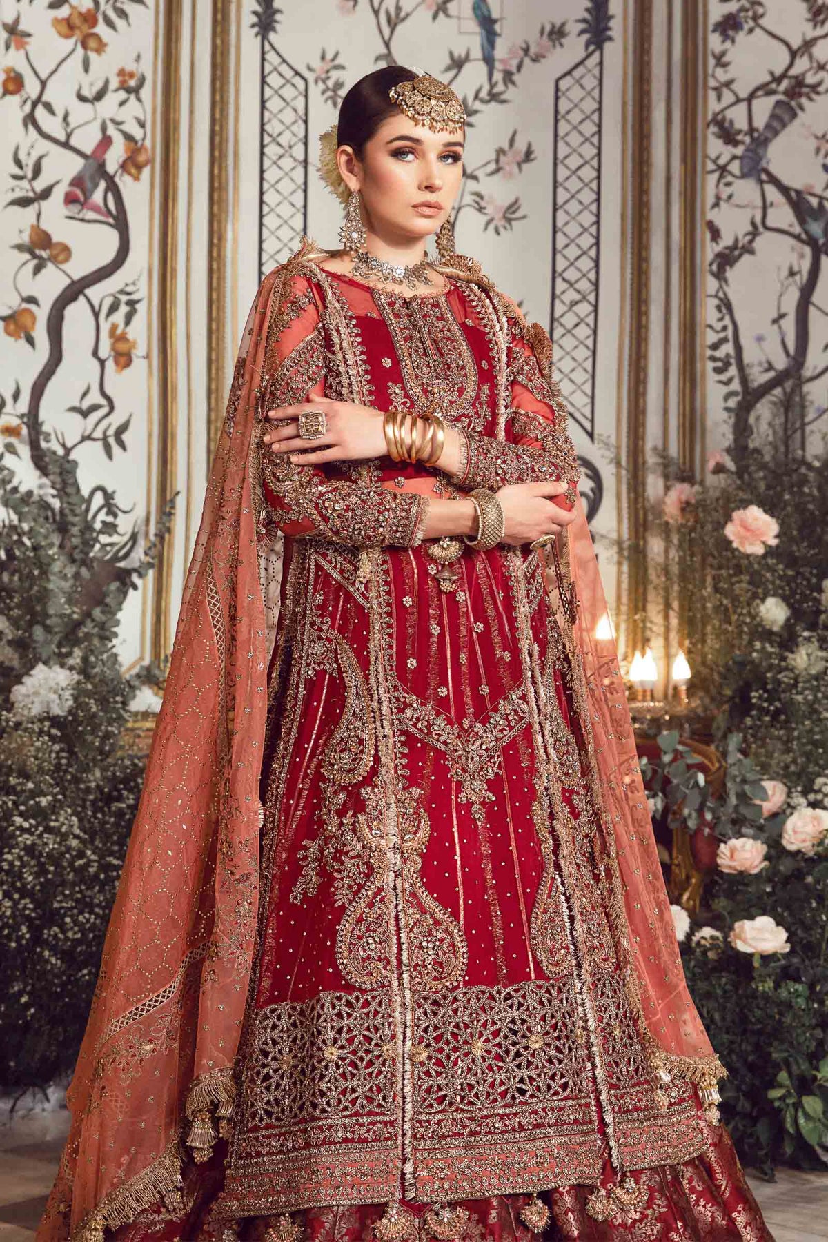 Unstitched Mbroidered | Maroon BD-2708