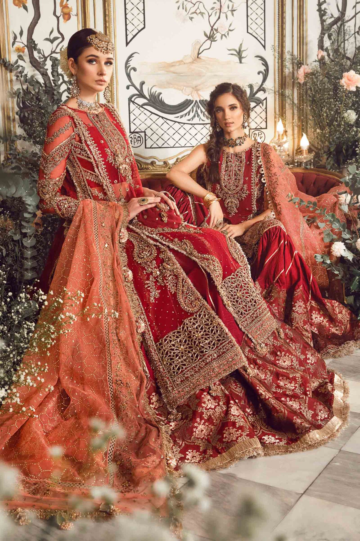 Unstitched Mbroidered | Maroon BD-2708
