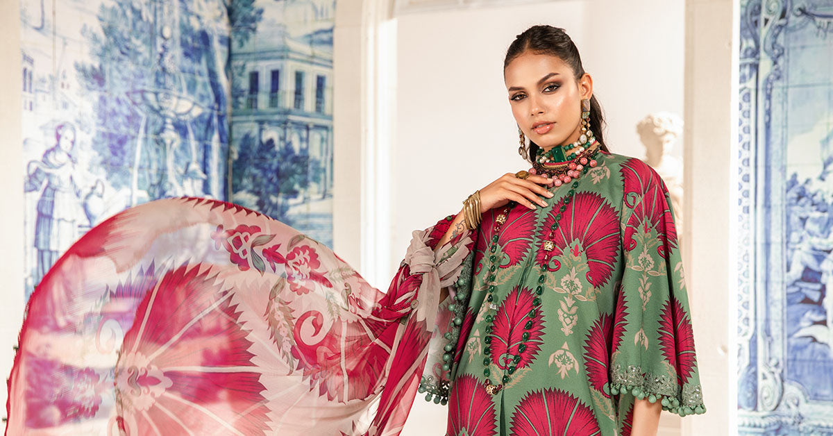 3 Piece Unstitched Printed Suit | Mpt-2209-A