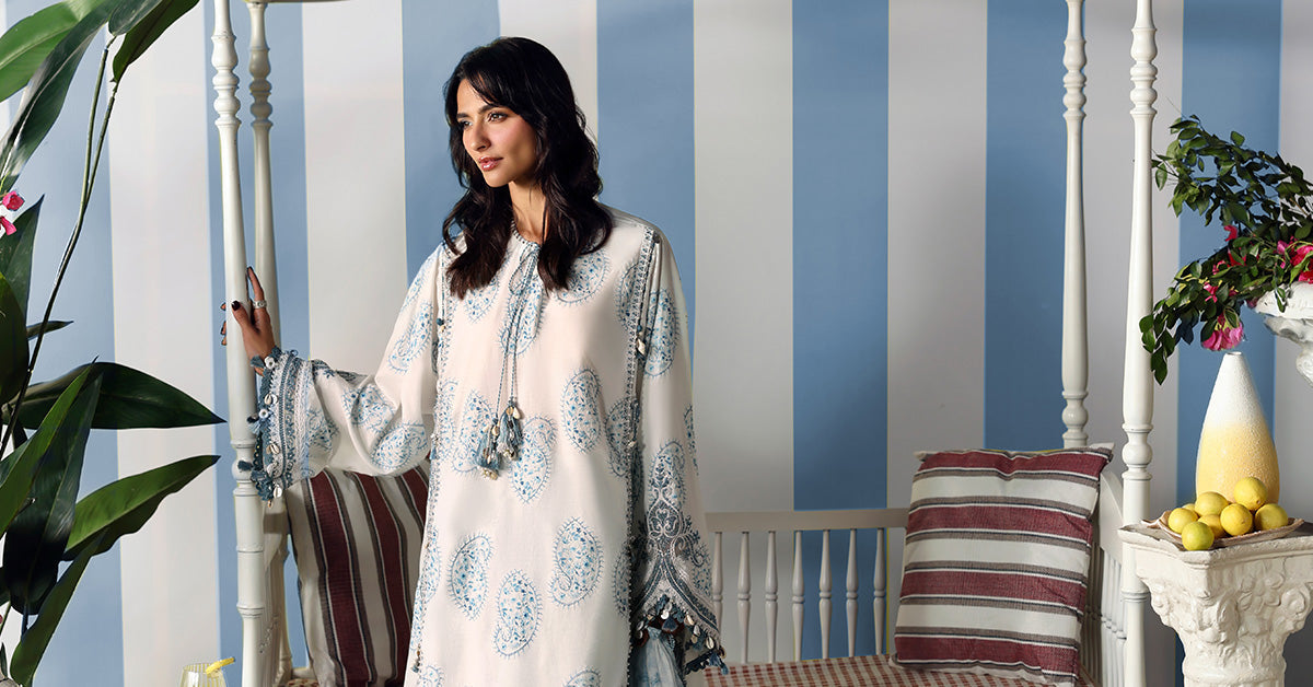 3 Piece Unstitched Embroidered Lawn Suit