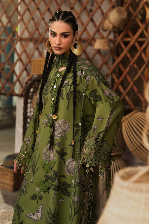 3 Piece Unstitched Embroidered Cambric Suit | MPT-3109-B