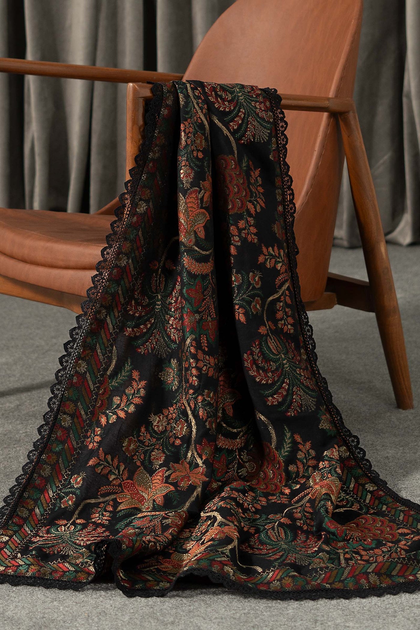 3 Piece Embroidered Linen Suit