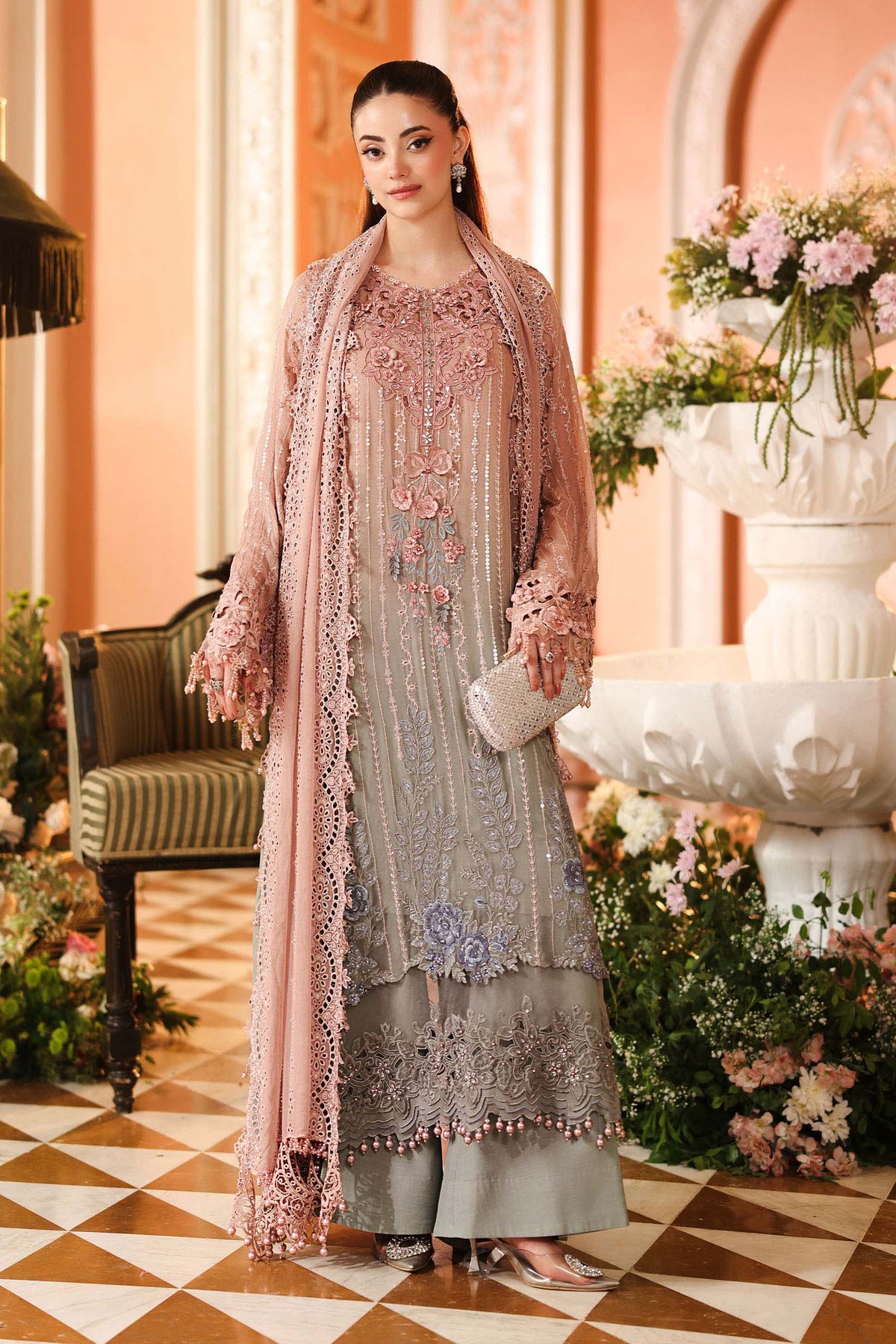 3 Piece Unstitched Embroidered Chiffon Suit (MPC-26-202)