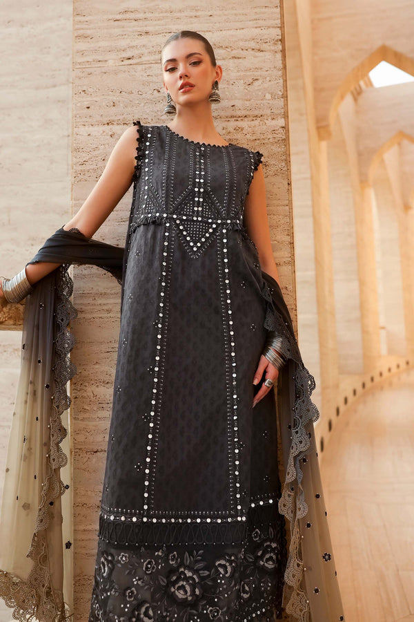 3 Piece Unstitched Embroidered Jacquard Lawn Suit | D-2602-B