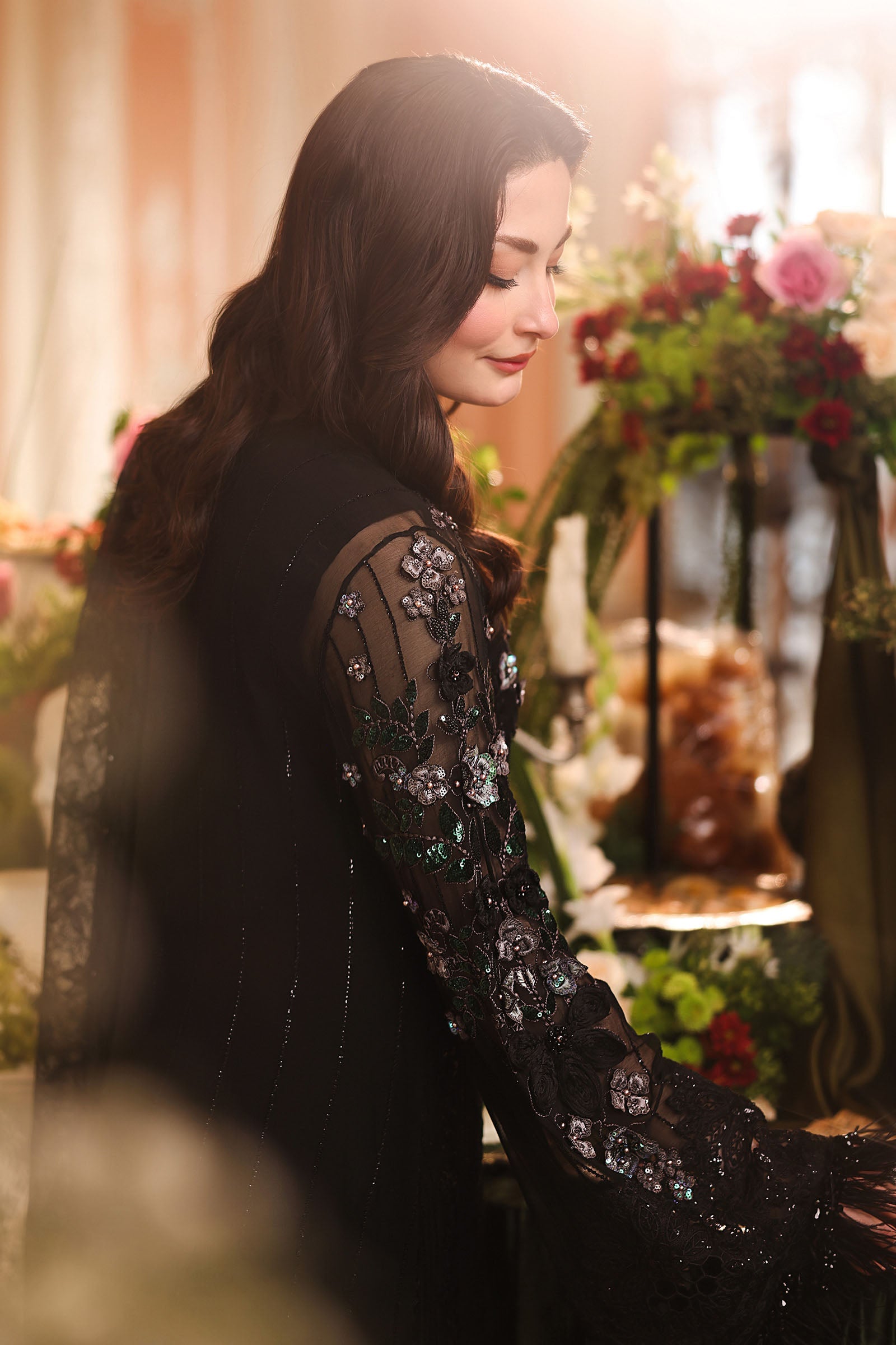 3 Piece Unstitched Embroidered Chiffon Suit