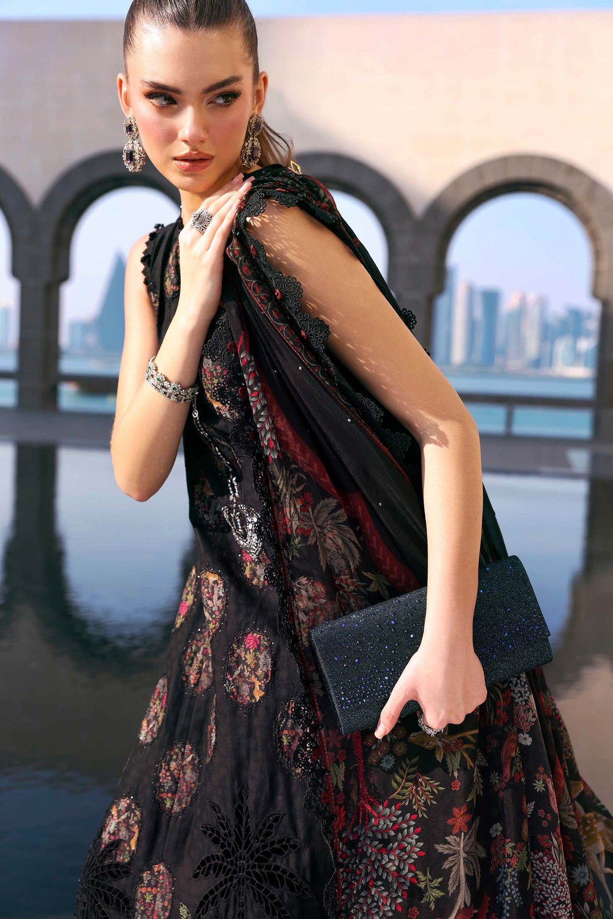 3 Piece Unstitched Embroidered Jacquard Lawn Suit - D02605B-999-00B
