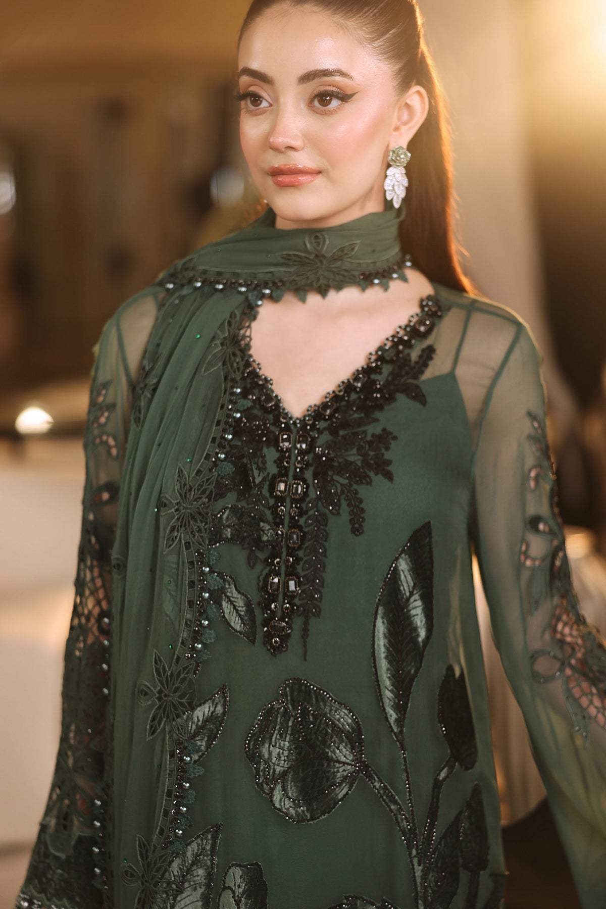 3 Piece Unstitched Embroidered Chiffon Suit (MPC-26-207)