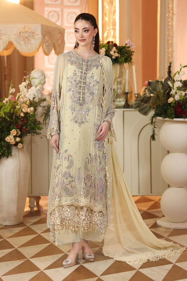3 Piece Embroidered Chiffon Suit - MPC-26-208