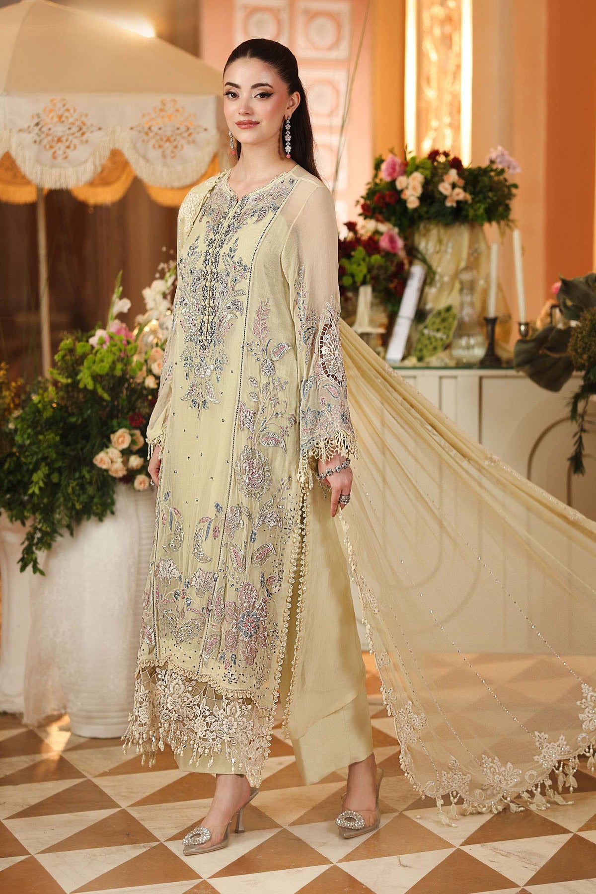 3 Piece Unstitched Embroidered Chiffon Suit (MPC-26-208)
