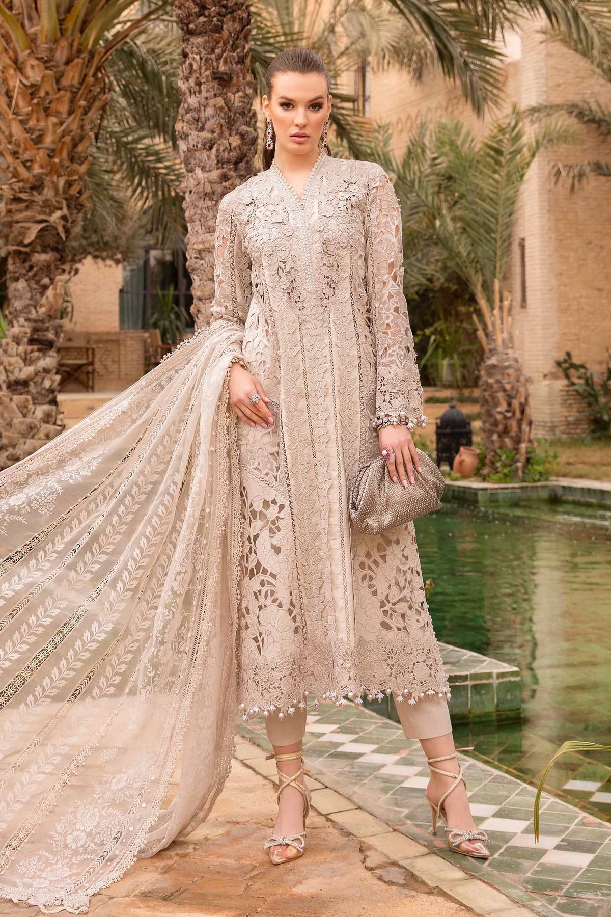 Maria.B Luxury Lawn Embroidered 3 Piece Unstitched D-2409-A