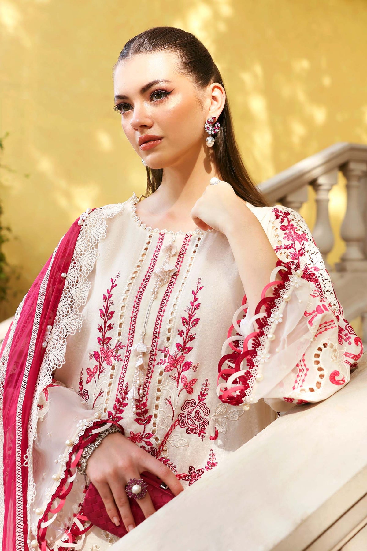 3 Piece Unstitched Embroidered Jacquard Lawn Suit - D02609A-999-00A
