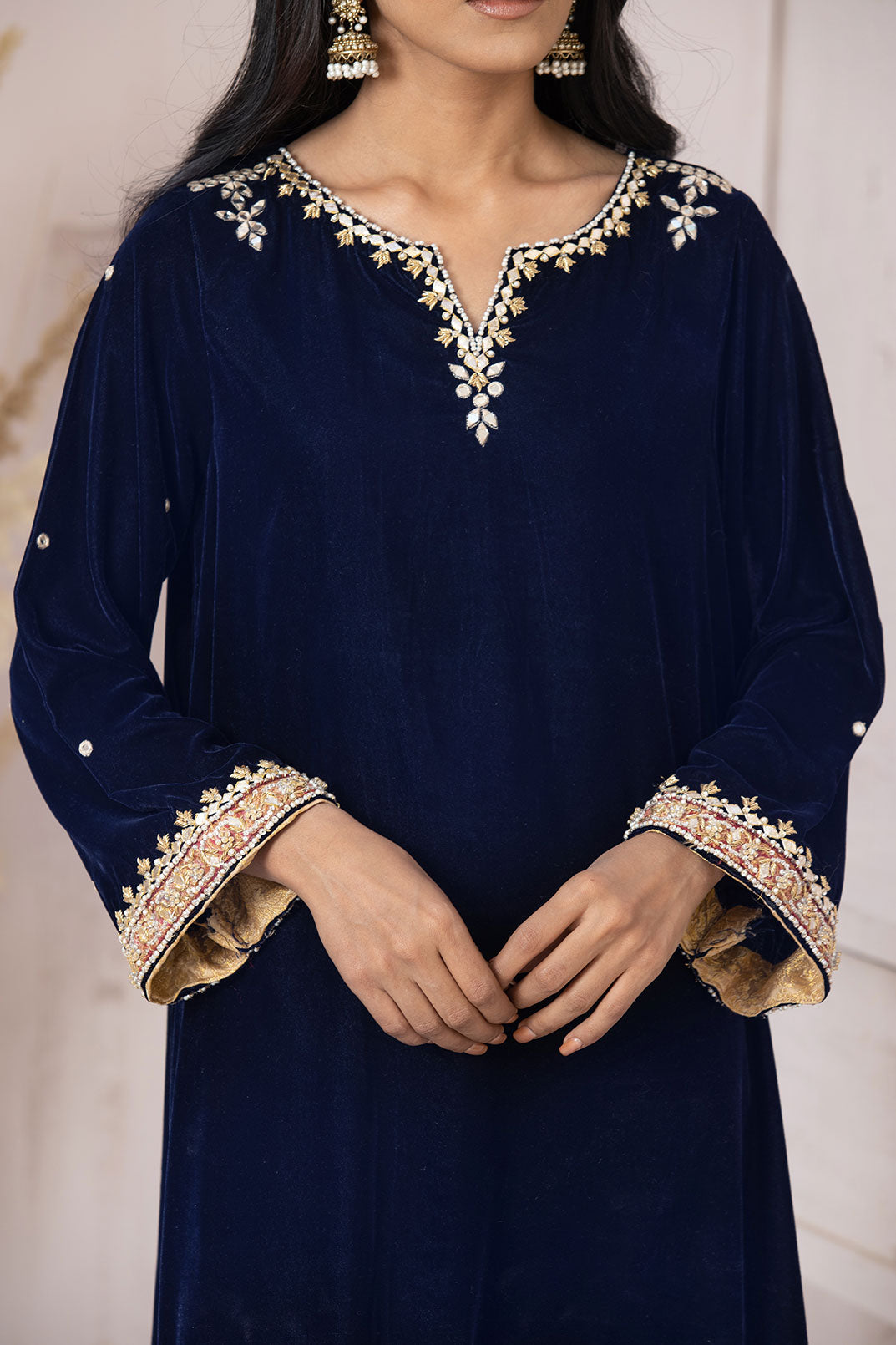 Cotton Silk Shalwar (As Shown)