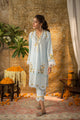 Dc-2058 Sky Blue 2Pcs Embroidered Kurta With Trouser