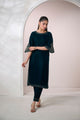 Fw24Da-2629 Dark Green 2Pcs Embroidered Kurta With Trouser