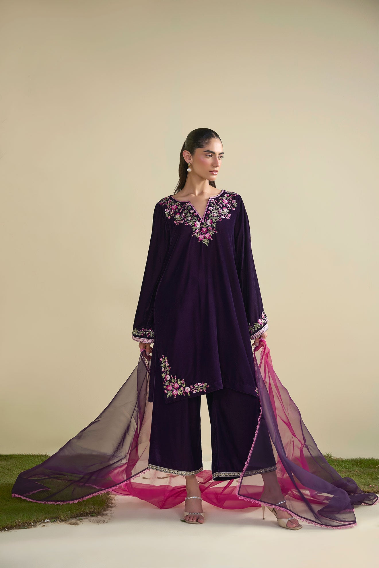 FW25DD-2811  PURPLE TIE-DYE DUPATTA