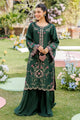 SS26DA-2902 BOTTLE GREEN 2PCS  EMBROIDERED KURTA WITH TROUSER
