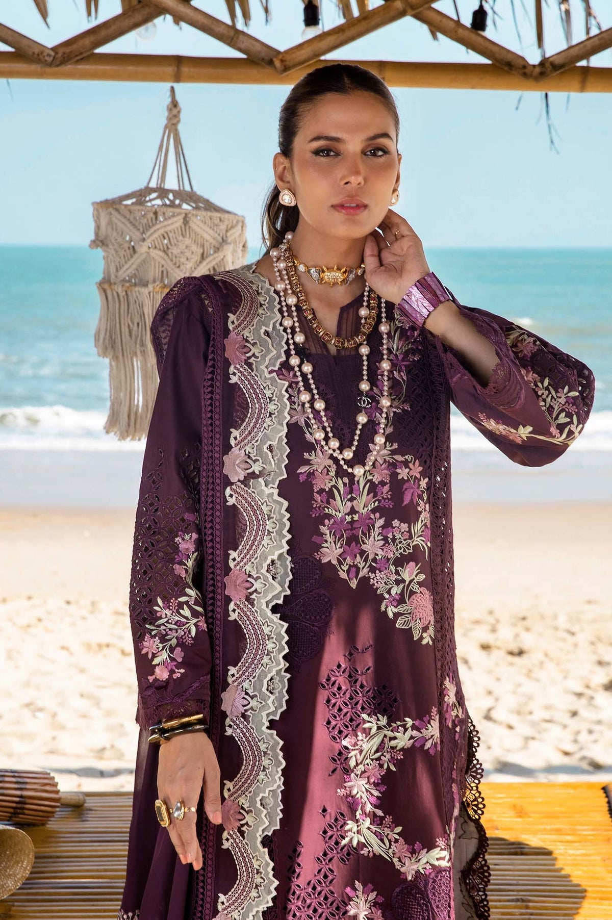 Saira Shakira Luxury Lawn Embroidered 3 Piece Unstitched - DAHLIA-B