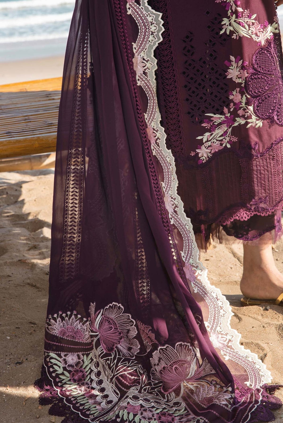 Saira Shakira Luxury Lawn Embroidered 3 Piece Unstitched - DAHLIA-B