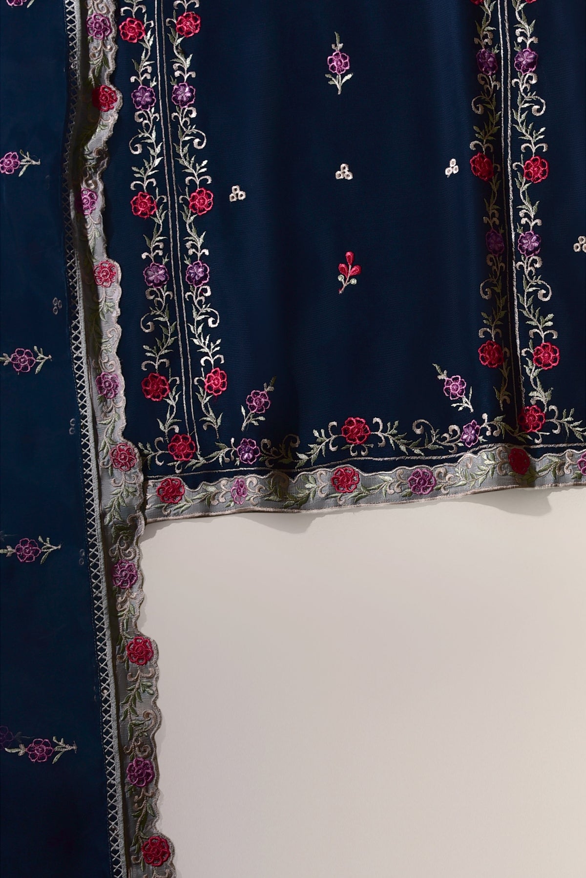 Blue Sapphire Embroidered