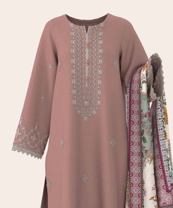 3 Piece - Embroidered Lawn Suit