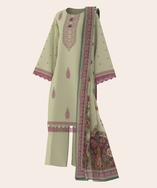 3 Piece - Embroidered Lawn Suit